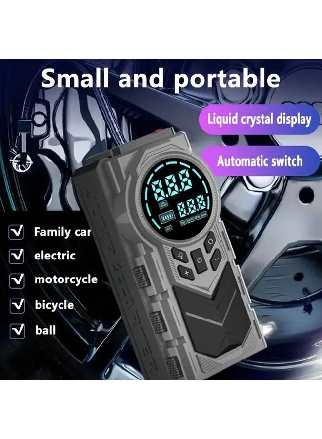 منفاخ متعدد الوظائف ضاغط هواء بداية قفز السيارة مع مصباح يدوي LED برتقالي ABS - Image 5